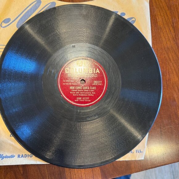 Columbia records 10" 78 speed vintage record "Here Comes Santa Claus" - Picture 2 of 6